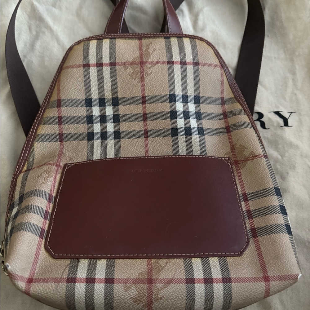 Burberry Brown Backpack with Iconic Design